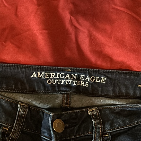 Women’s American Eagle Outfitters Blue Jeggings Super Stretch - Picture 3 of 4